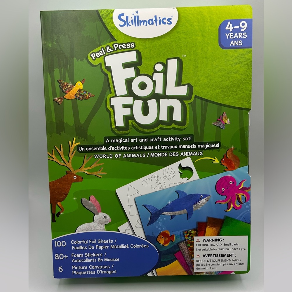 Skillmatics Foil Fun World of Animals Mess Free Foil Art Craft Activity Set FUN